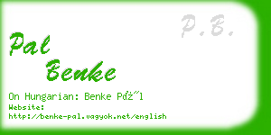 pal benke business card